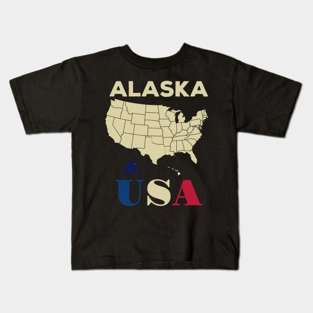 Alaska Kids T-Shirt by Cuteepi